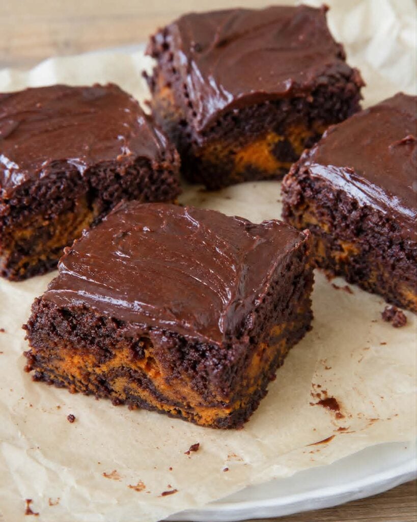 Fudgy Pumpkin Brownies