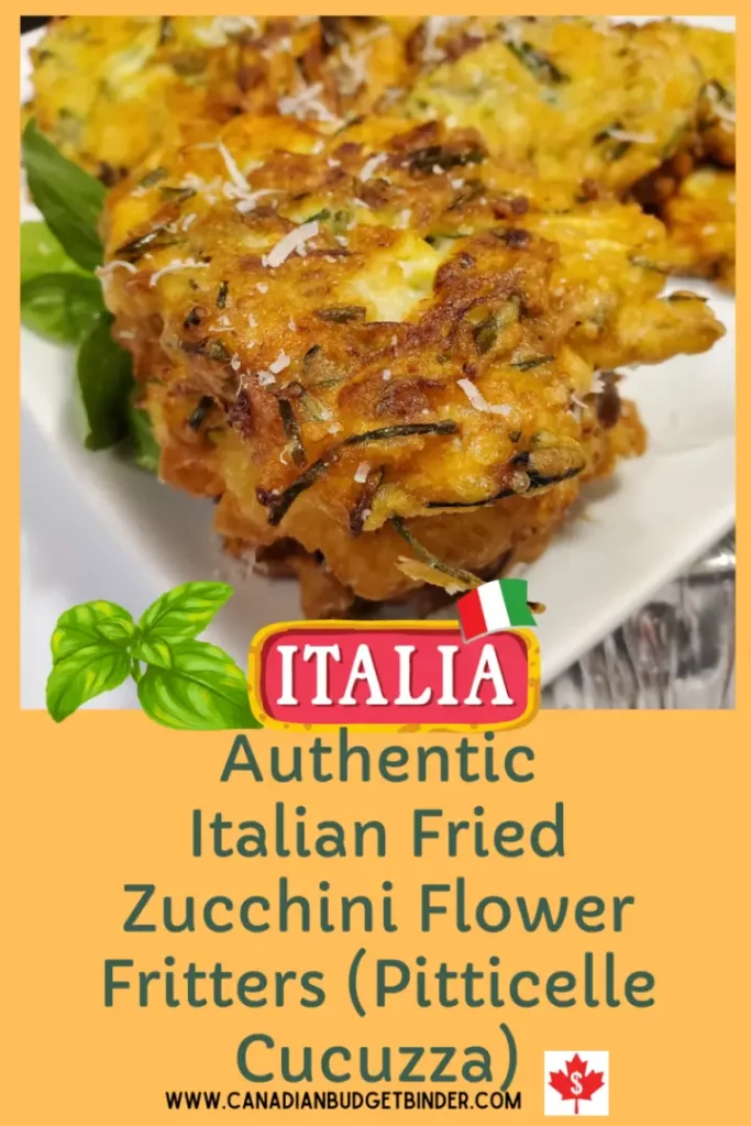 Italian Fried Zucchini Flower Fritters (Pitticelle Cucuzza)