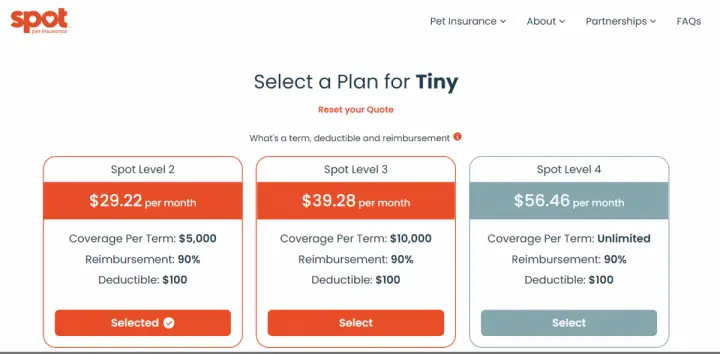 Spot Pet Insurance Quote