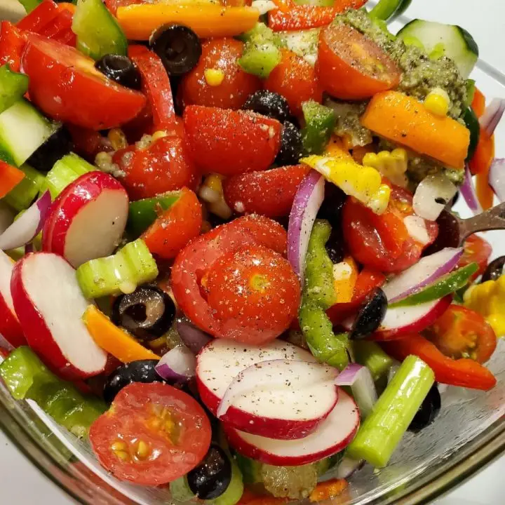 Top View Tomato Corn Salad