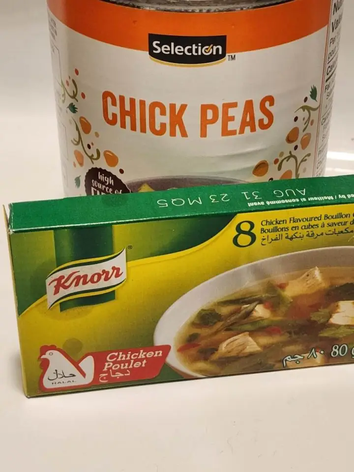 Selection Chickpeas and Knorr Chicken Cubes