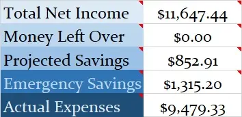 Our Monthly Income and Expenses
