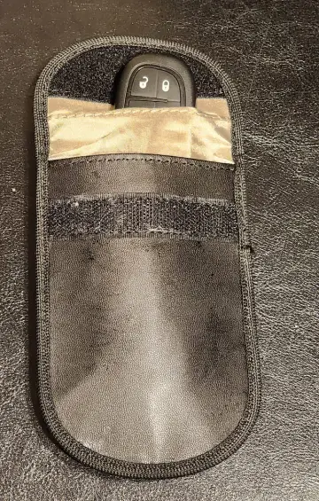 Auto theft prevention key fob pouch