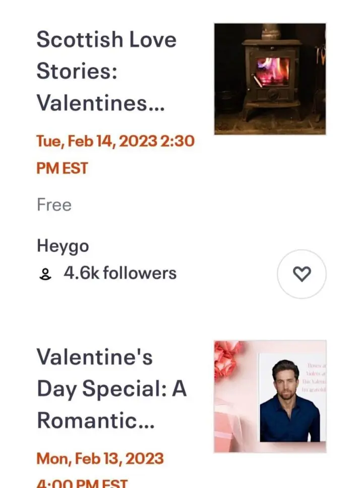 Event Brite Free Online Valentine's Day Events