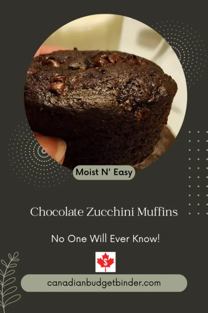 Moist double chocolate zucchini muffins