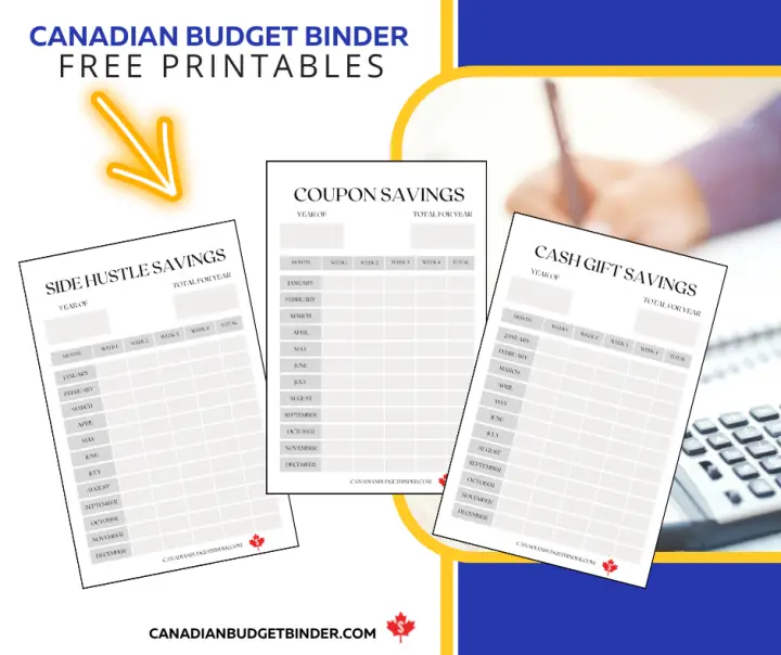 Three New Canadian Budget Binder Printables