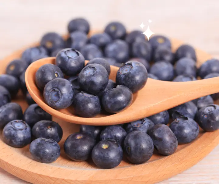 Fresh organic blueberries