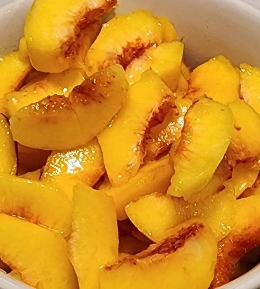Fresh sliced Ontario Peaches