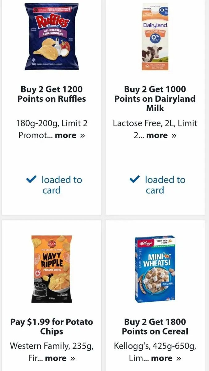 Save-On-Foods More Rewards Grocery App Example