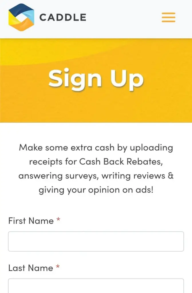 Sign up for Caddle Canada. Use Code 32OQ34MS52