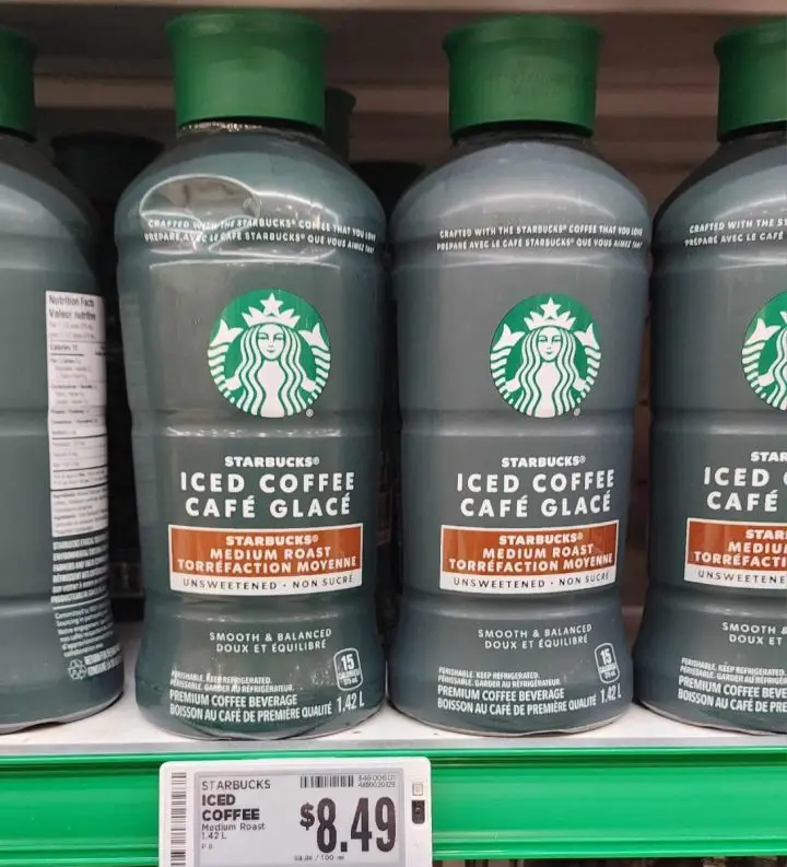 Cost of buying Starbucks Iced Coffee At Food Basics