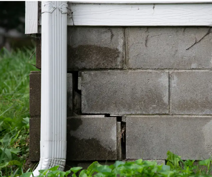 Gutters Overflowing Caused a Cracked Foundation On The Home