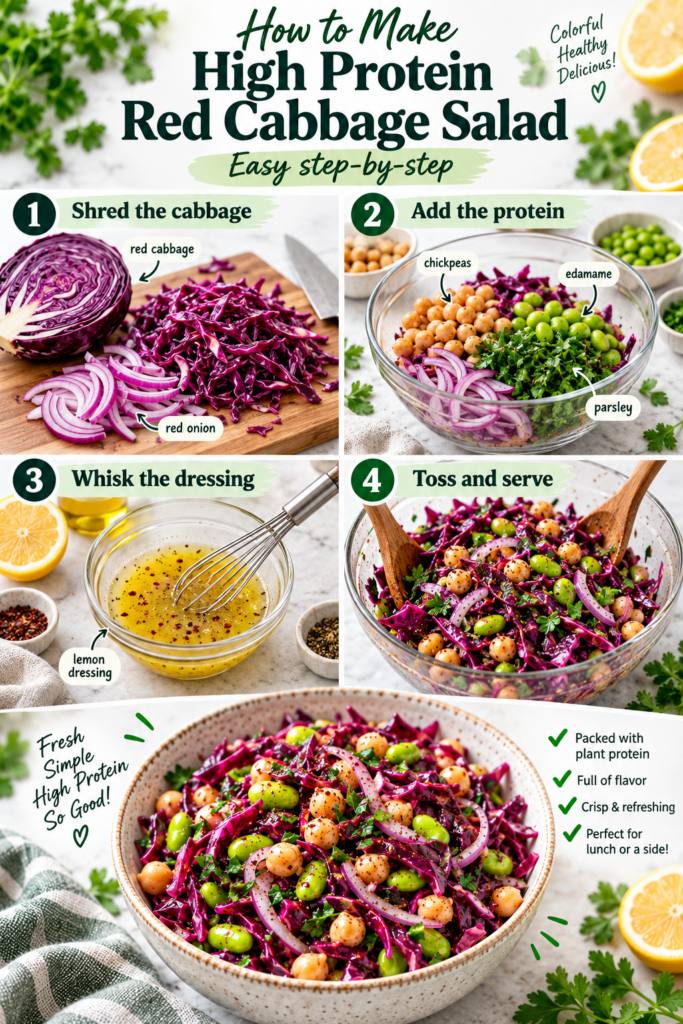 How To Make High Protein Red Cabbage Salad