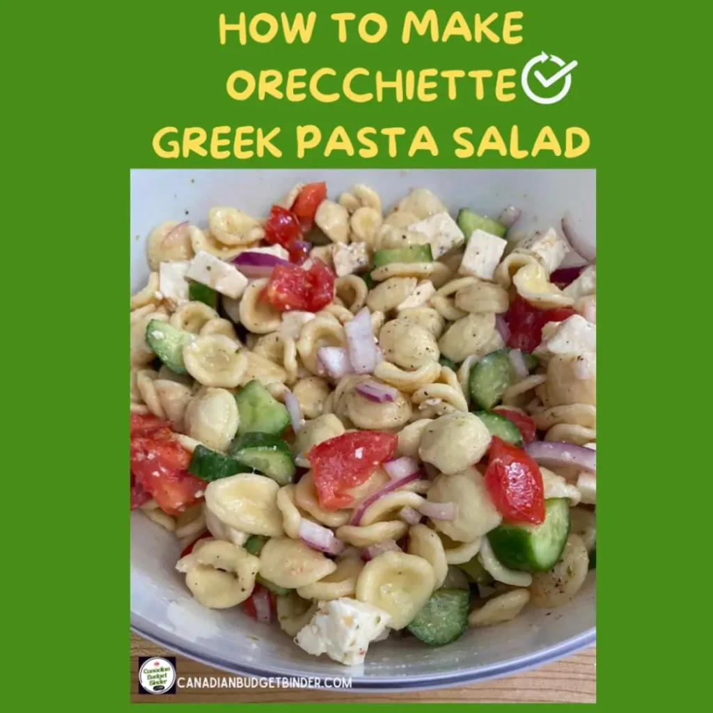 How To Make Orecchiette Greek Pasta Salad