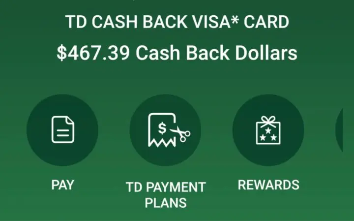 TD Visa Cash Back June 2024