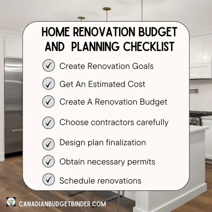 Home Renovation Budget and Planning Checklist