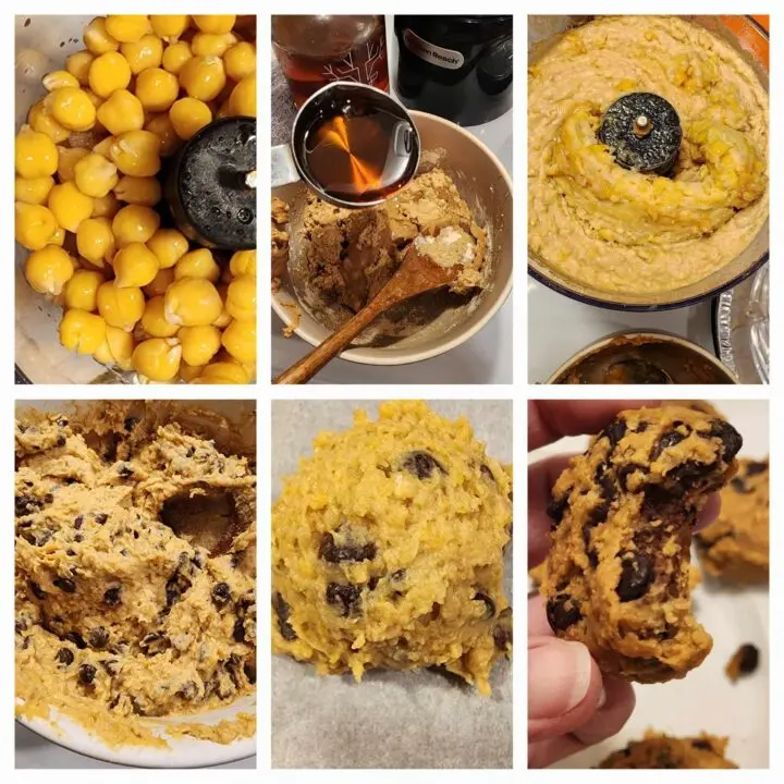 How To Make High-Protein hickpea Cookies Collage