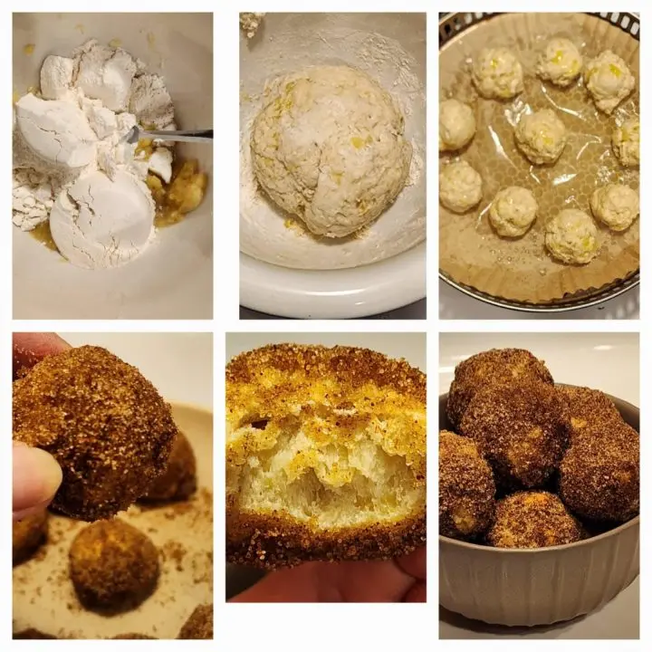 How to make banana 4 ingredients air fryer donut holes