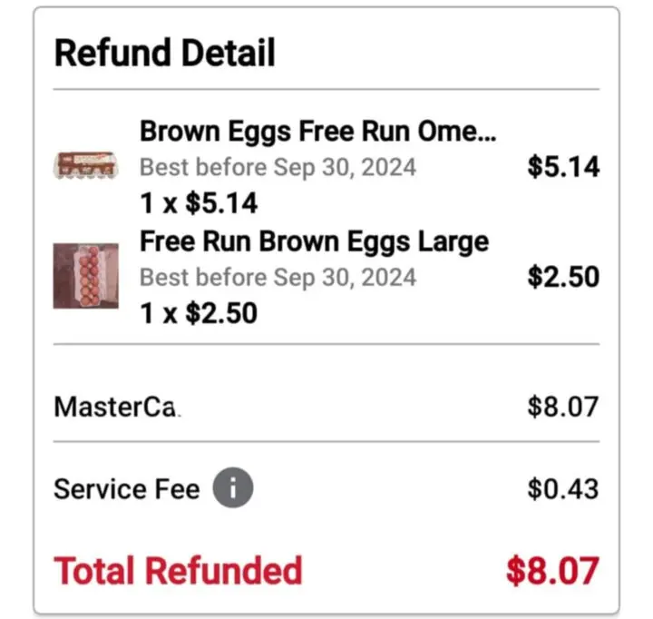 Refund For Eggs Flashfood September 2024