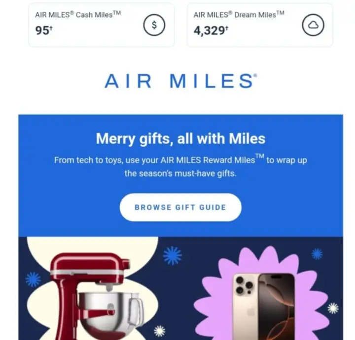 Air Miles October 2024