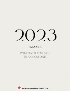 2023 Planner – 10 pages preview