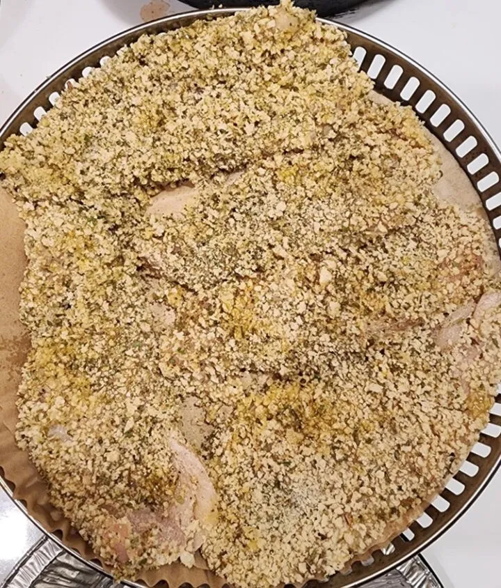 Breaded Chicken Cutlets Ready For The Air Fryer