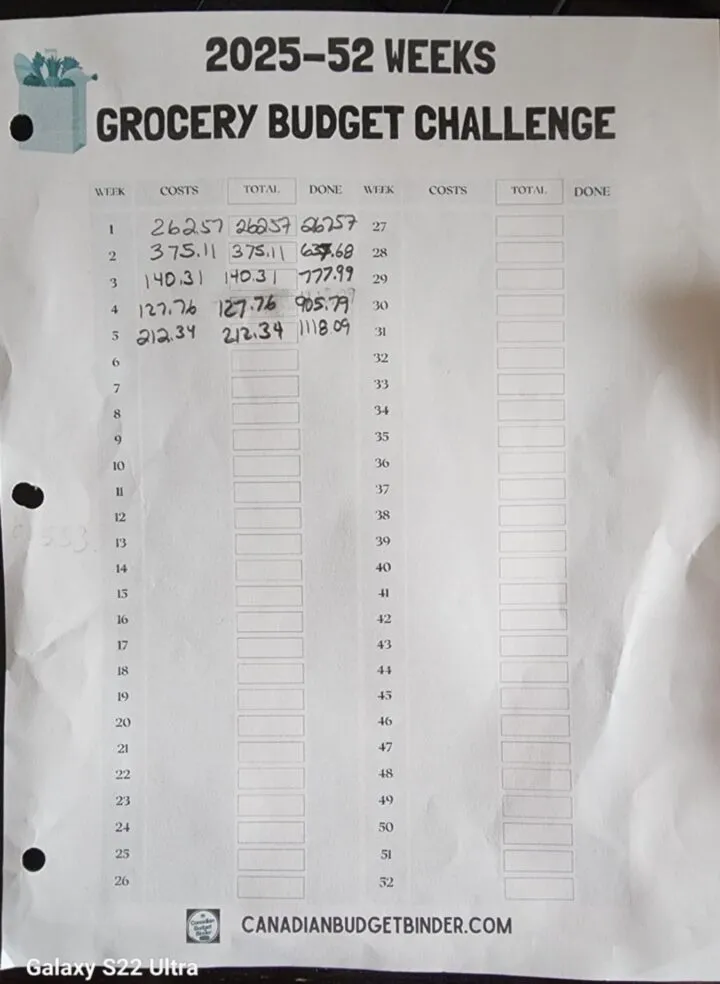CBB January Grocery Food Budget Update