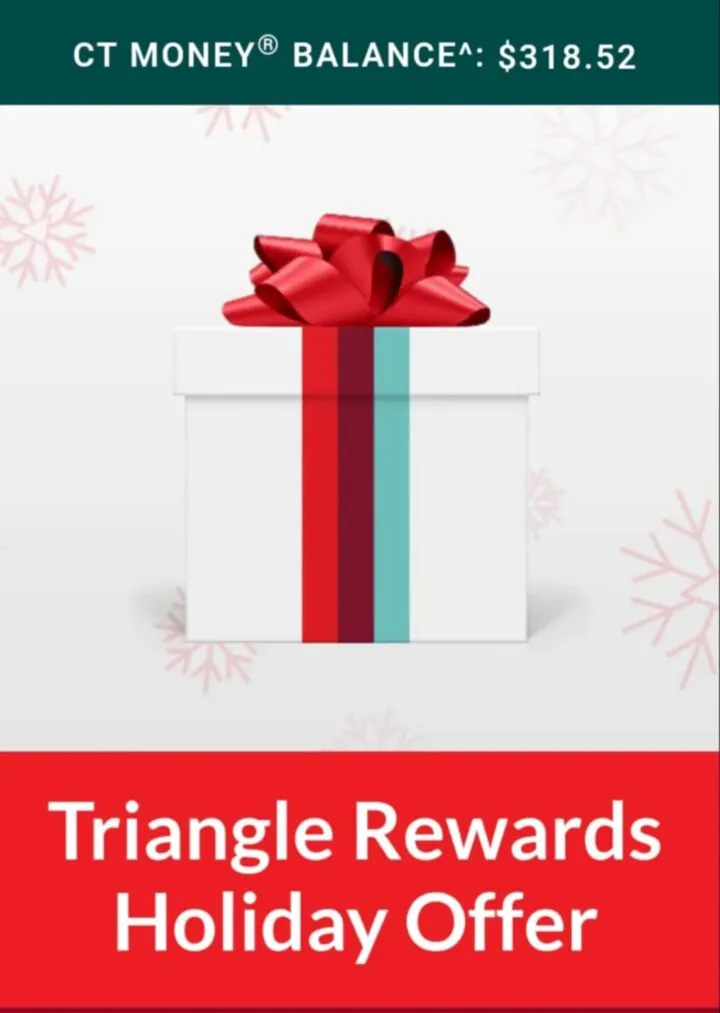 Canadian Tire Triangle Rewards Balance November 2024