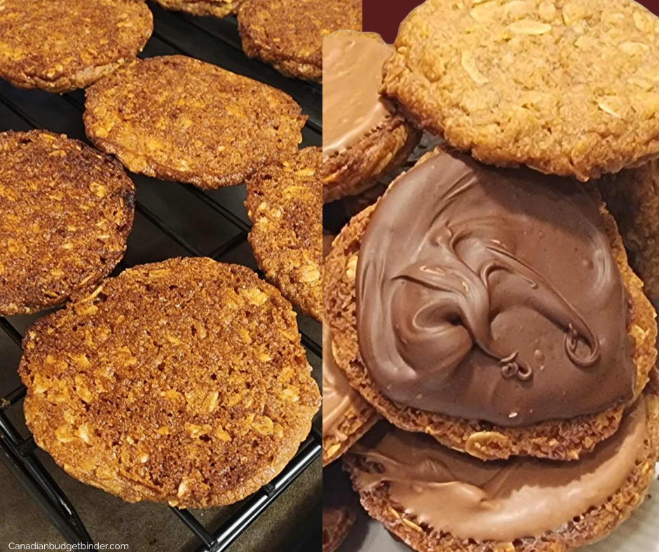 HobNobs Biscuits upside down on a wire rack to cool