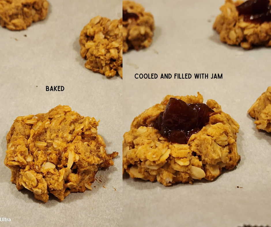 Baked and filled with jam Thumbprint Cookies