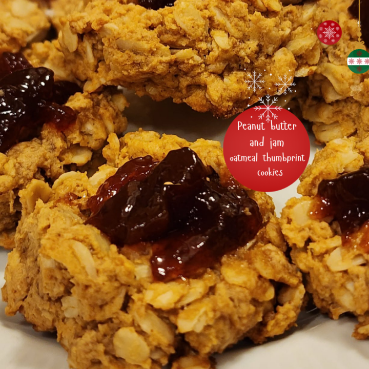 How To Make Peanut Butter and Jam Oatmeal Thumbprint Cookies