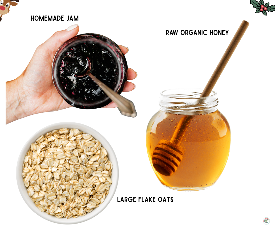 Oats, Honey and Homemade Jam For Thumbprint Cookies