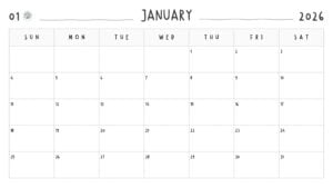 2026 Calendar Canadian Budget Binder Printable preview