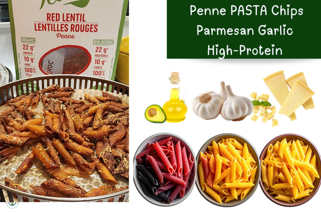 Crunchy Parmesan Garlic Pasta Chips