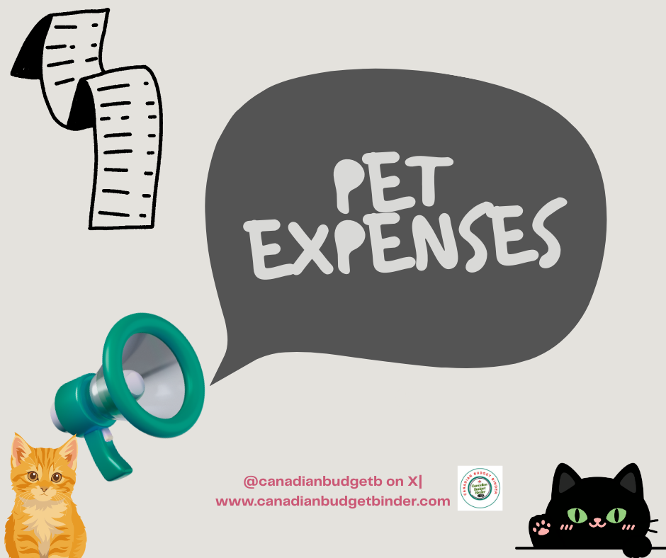 2026 Pet Expenses Canadian Budget Binder