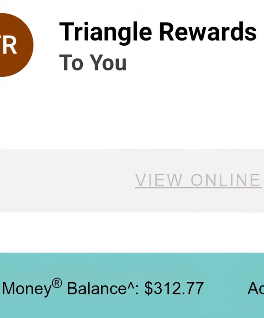 Triangle MasterCard Rewards January 2026