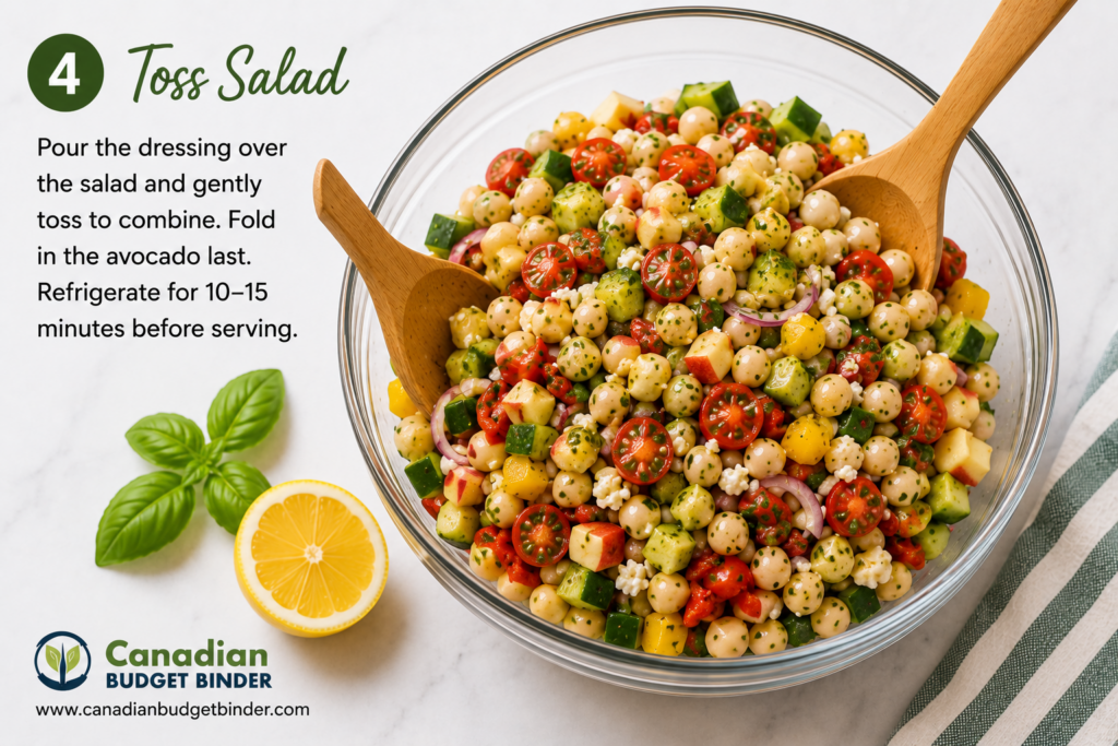 How to make White Bean Salad Step 4 Canadian Budget Binder