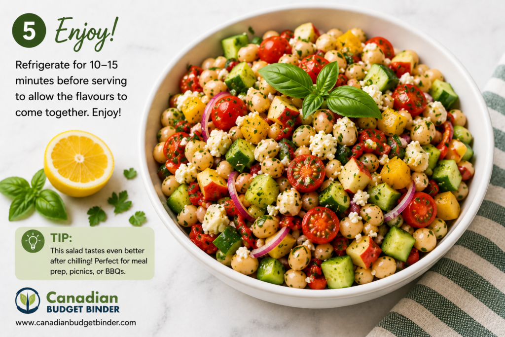 How to make White Bean Salad Step 5 Canadian Budget Binder