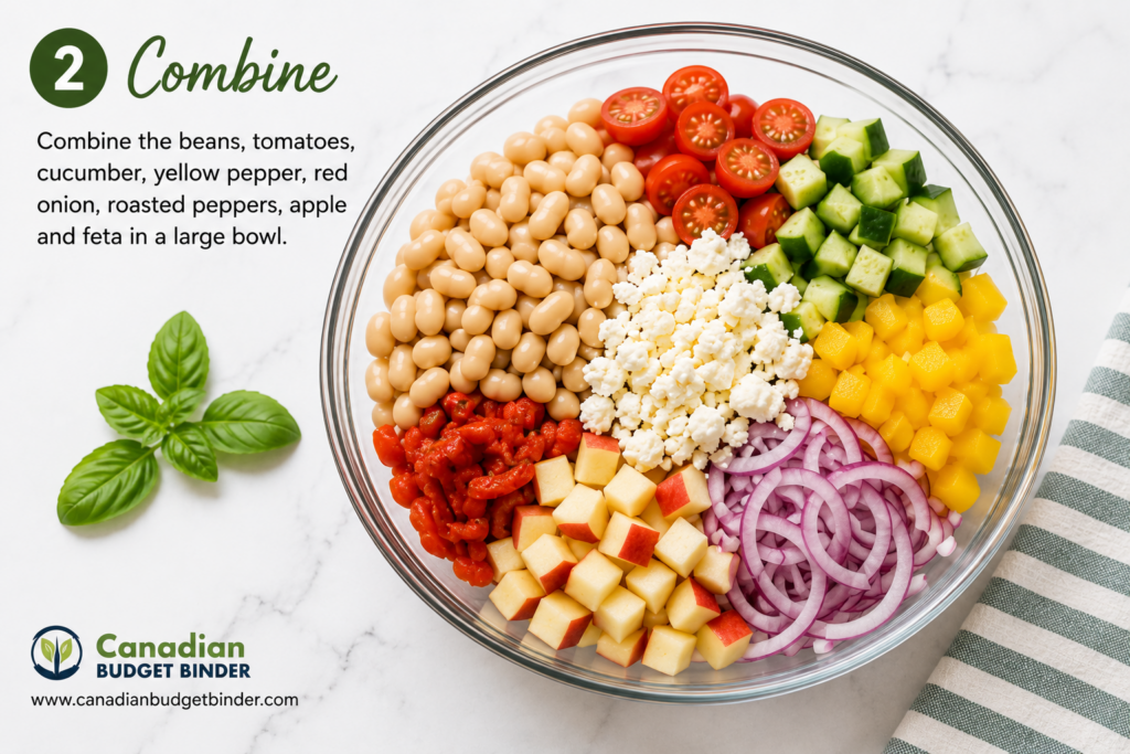 White Bean Salad Canadian Budget Binder Step 2