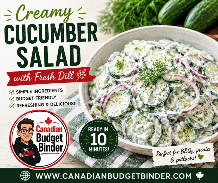 Creamy Cucumber Salad With Fresh Dill Simple Recipe