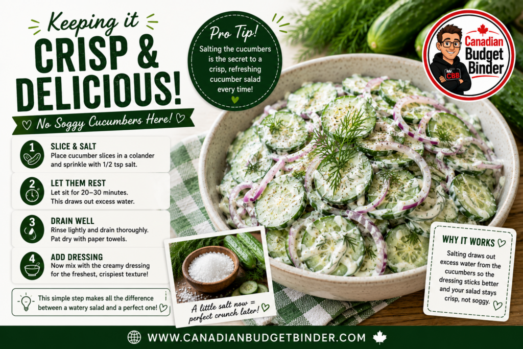 How To Keep A Cucumber Salad Crisp and Delicious
