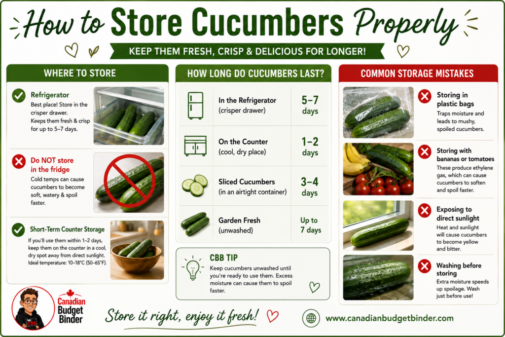 How To Store Cucumbers Properly