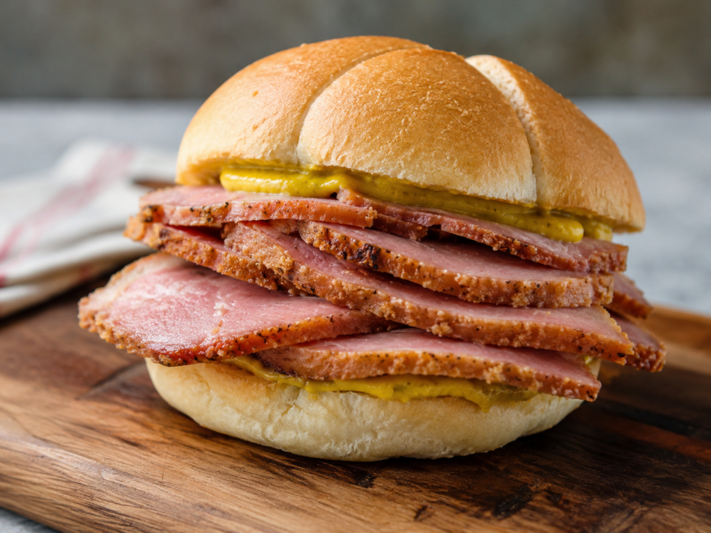 Peameal Bacon Sandwich- Canadian Dishes