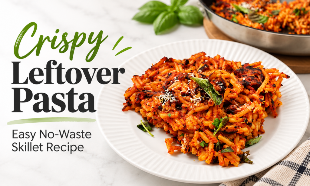 Crispy Leftover Pasta Pie: Easy No-Waste Fried Pasta Recipe
