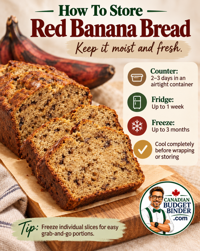 How to Store Red Banana Bread
