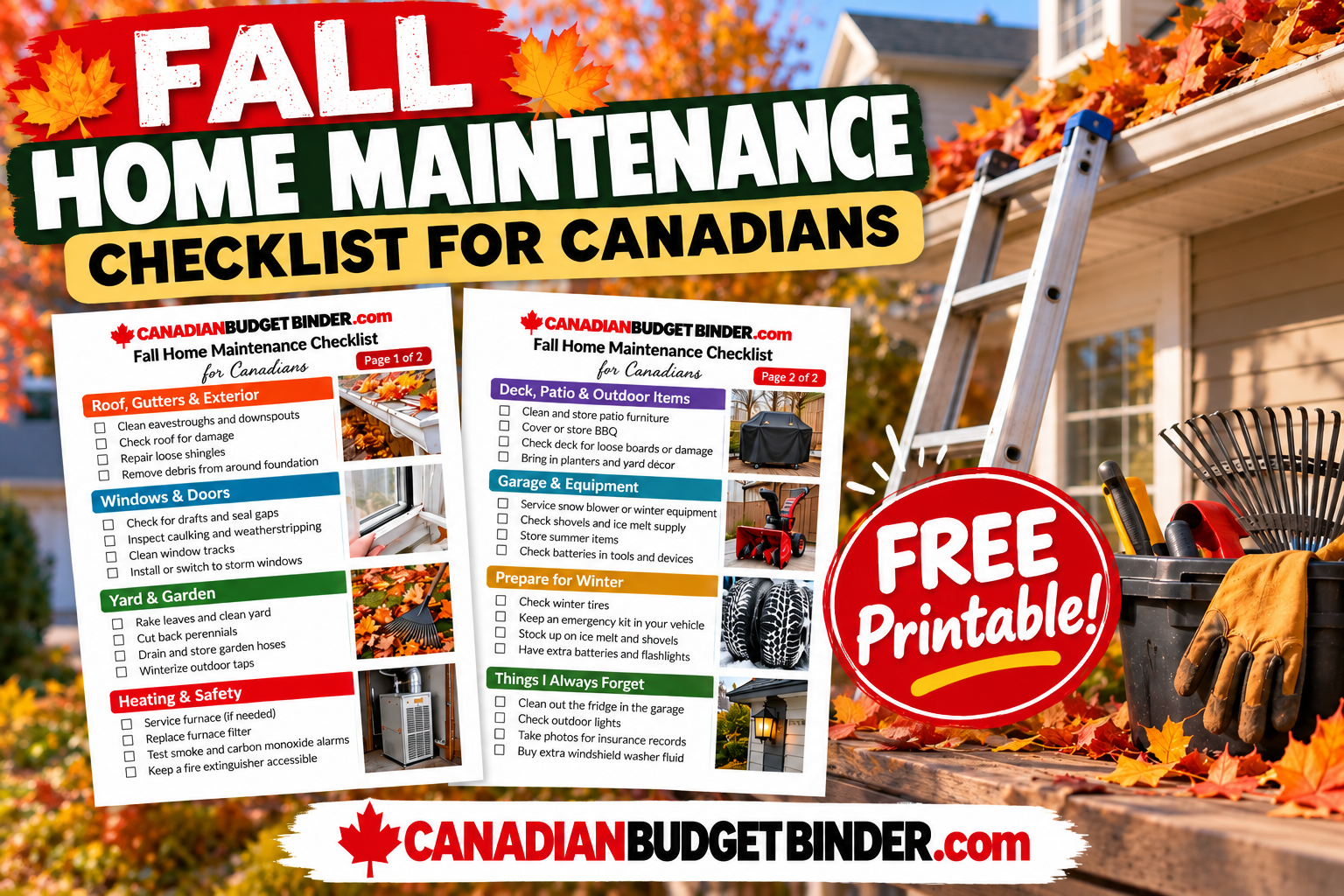 Preview of the CBB Fall Home Maintenance Checklist for Canadians