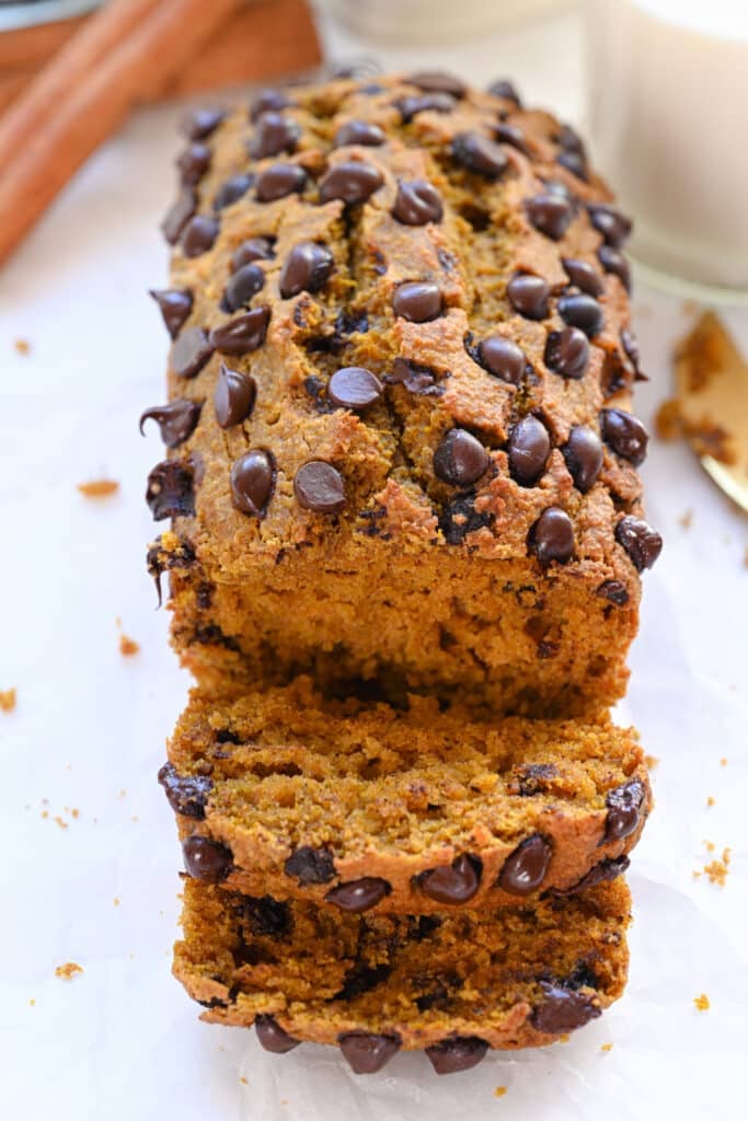 High-protein pumpkin bread with chocolate chips from Matt's Fit Chef