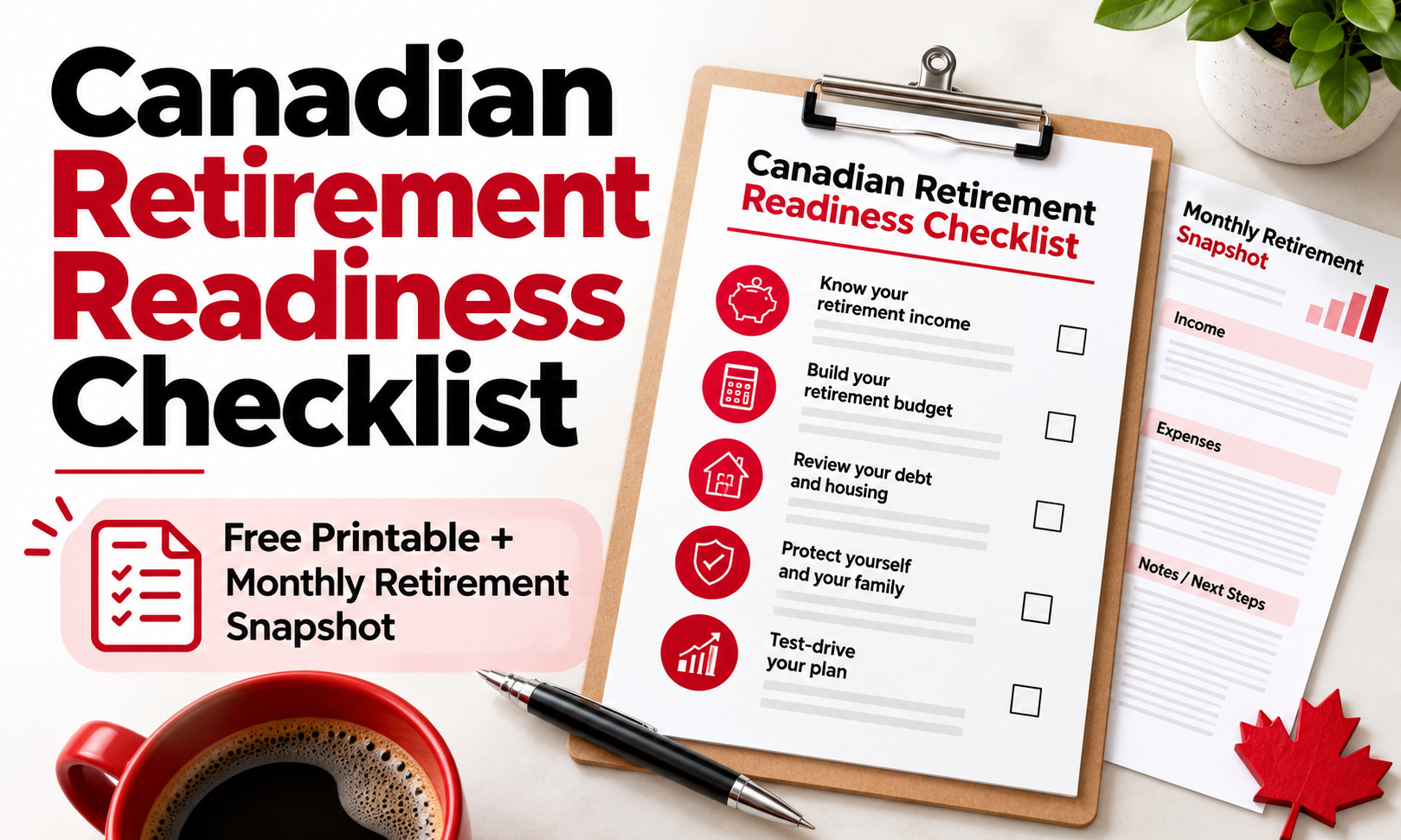 Canadian Retirement Readiness Checklist free printable preview