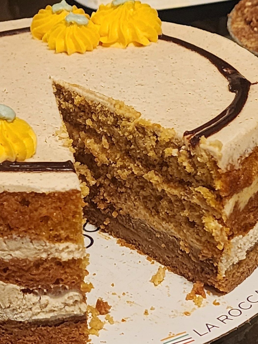 The La Rocca pumpkin cake served at our Thanksgiving dinner